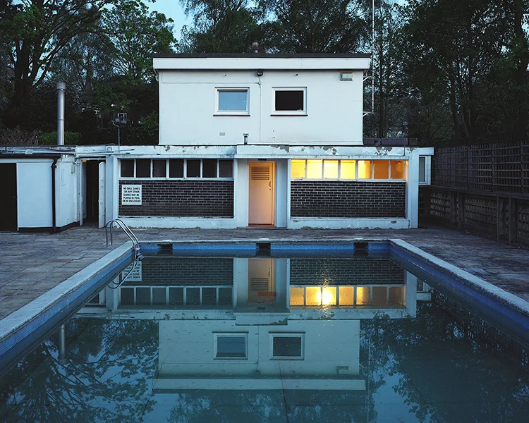 Swimming Pool at Highpoint I, Highgate, London, designed by architect Berthold Lubetkin