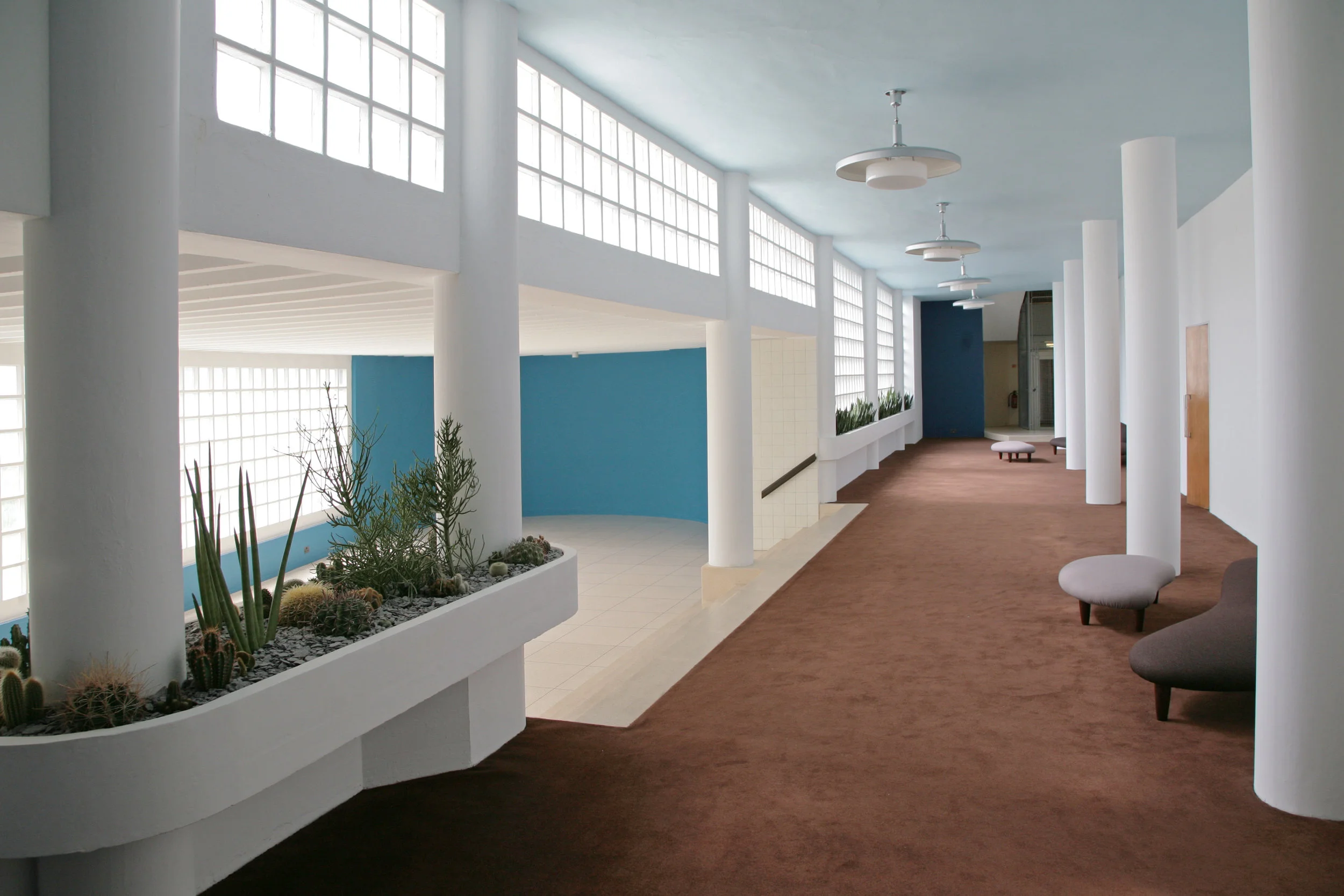 Entrance foyer, Highpoint I, Highgate, London, designed by architect Berthold Lubetkin