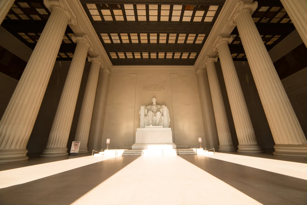 Interior of the Lincoln Memorial