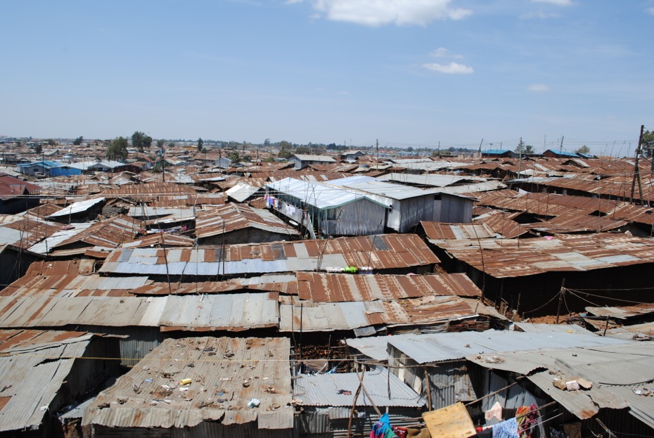 Visiting Kibera in Nairobi, Kenya. Kibera is one of the largest slums in Africa. 