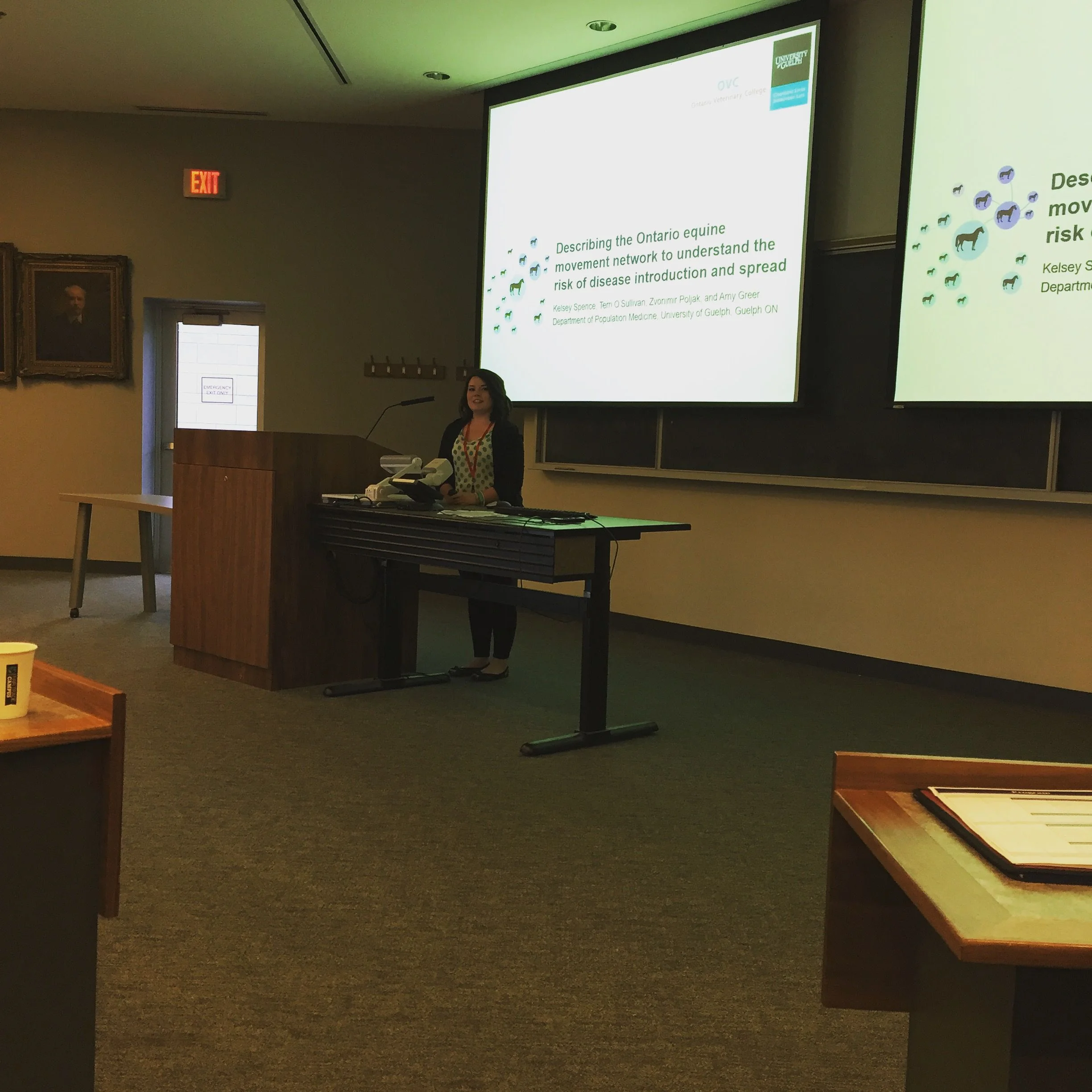 Kelsey starting her talk on equine networks. 
