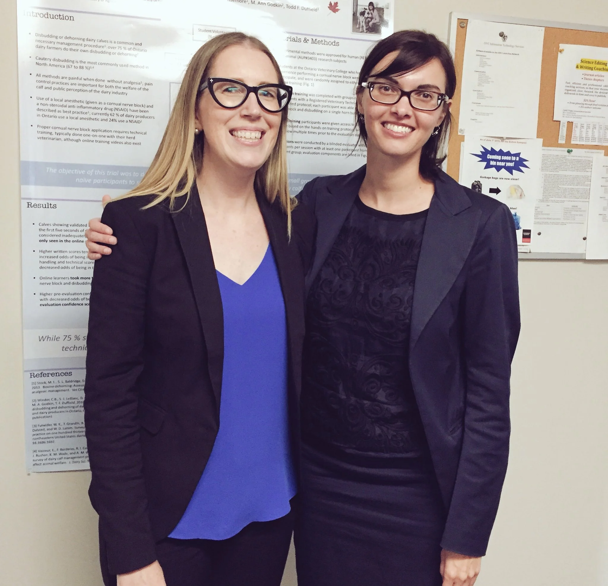 Dr. Amy Greer and Ariel Brunn after Ariel finished her MSc defence in August