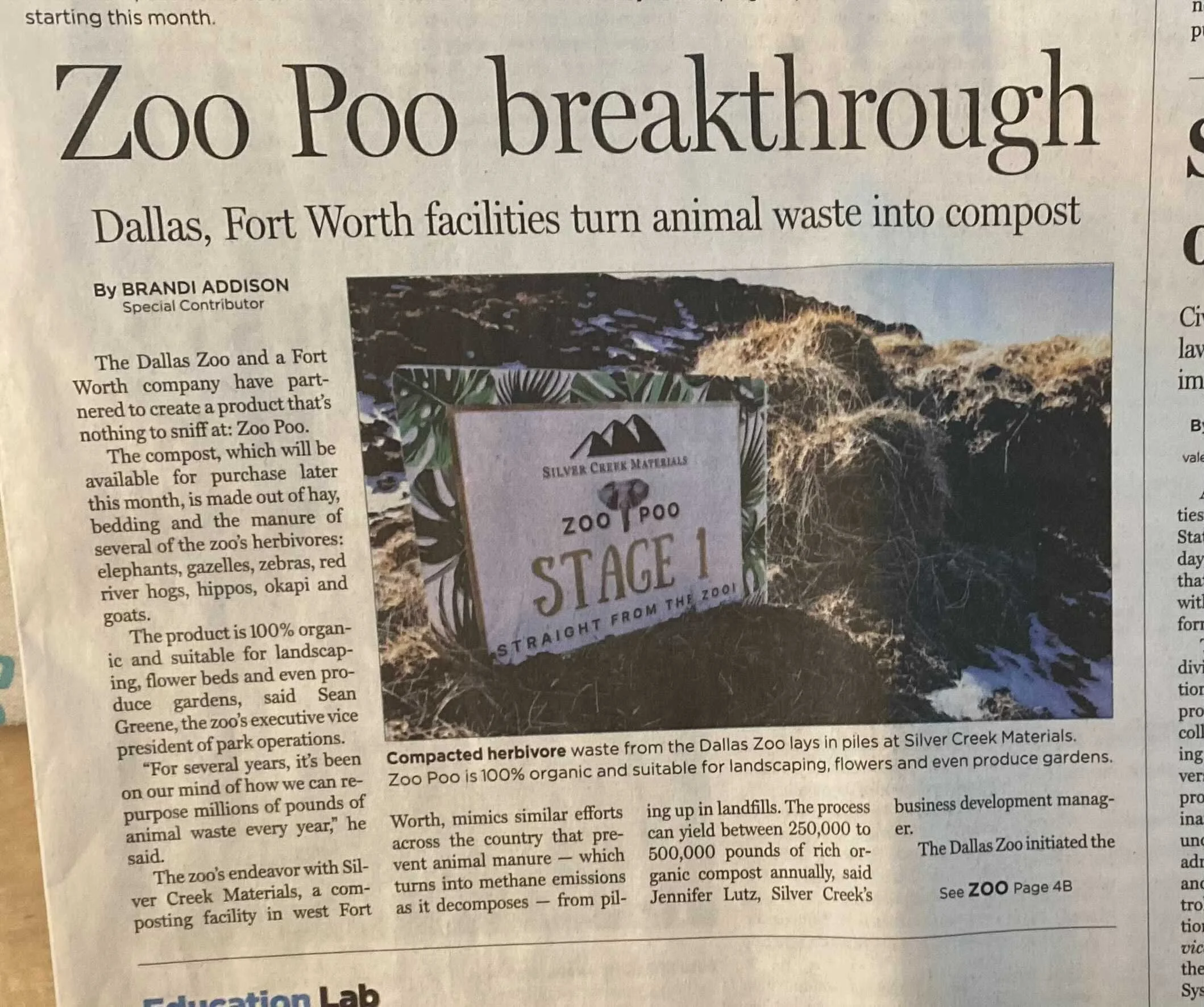 Zoo Poo 100 Organic Herbivore Compost — Silver Creek Materials