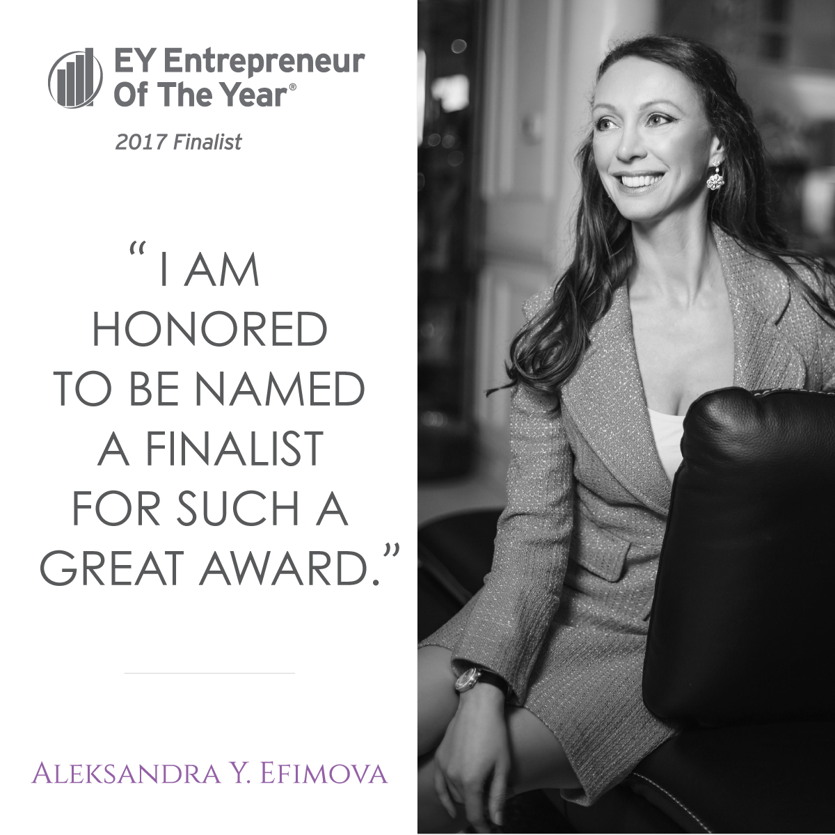 EY Announces Aleksandra Efimova of Russian Pointe Entrepreneur Of the Year® 2017 Finalist
