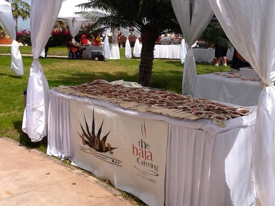 Agave Restaurant and Bar served tasty seafood appetizers on seashells.
