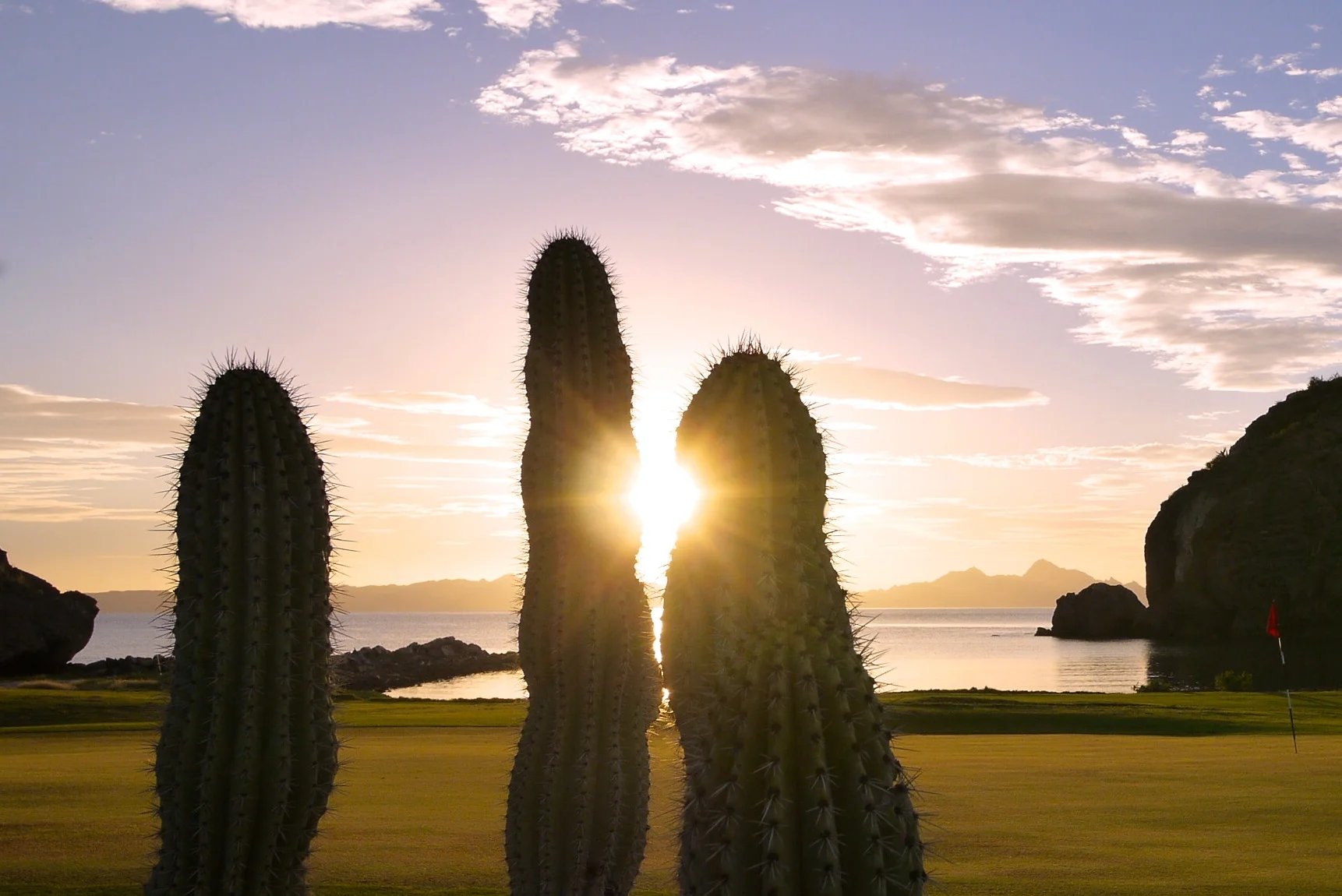 The Loreto sunrise from the 15th green.