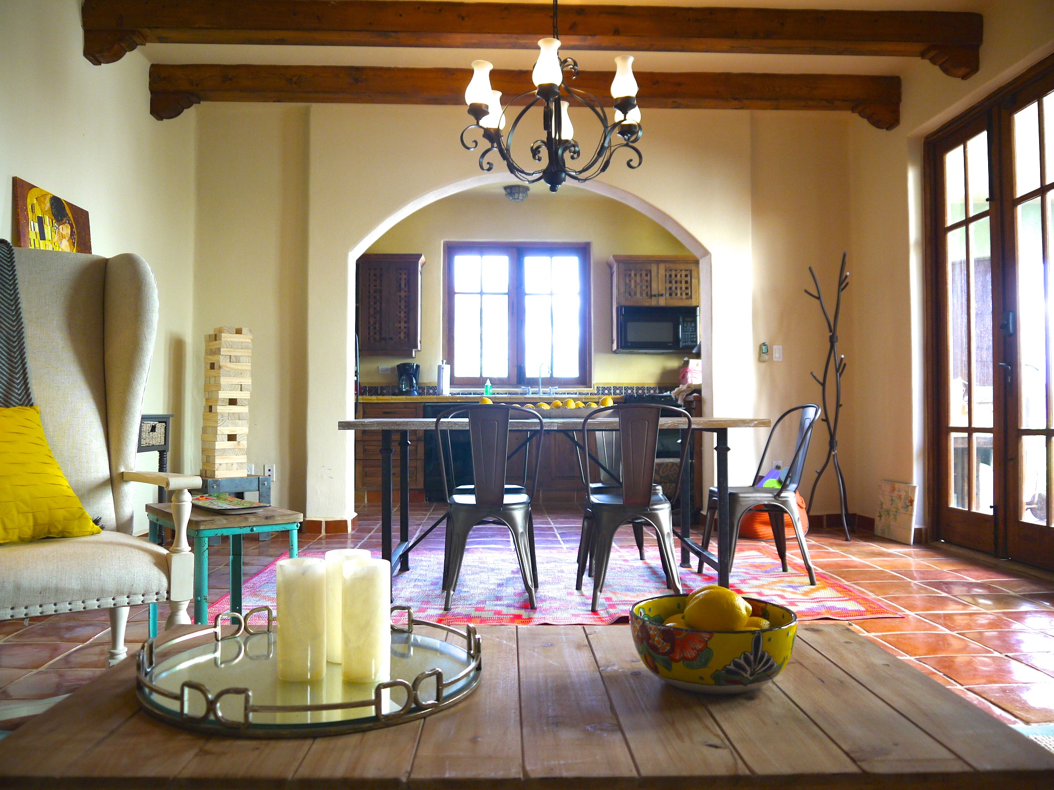 Dining area and kitchen as viewed from the living area