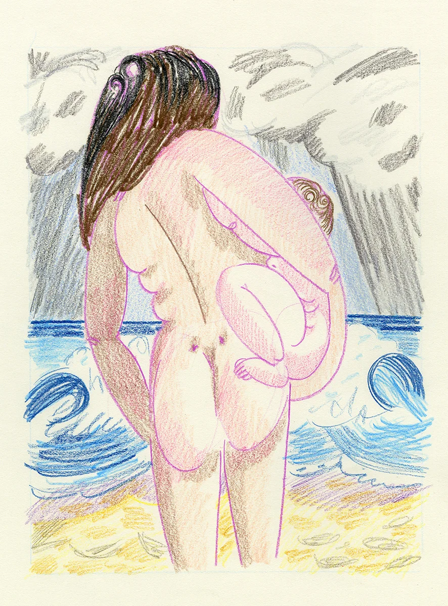 thigh gap baby sketch, 2017