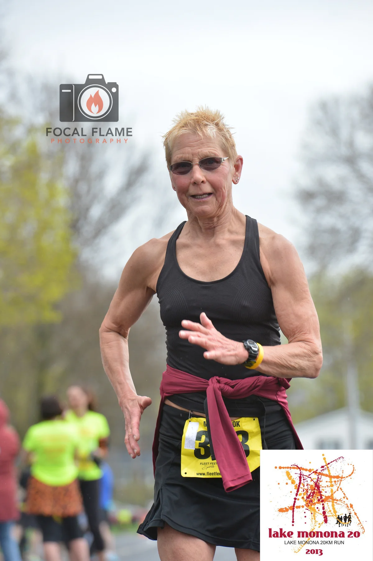 Jan Hagen competing in the 2013 Lake Monona 20K race. © 2013 Focal Flame Photography | Photo credit: Clint Thayer