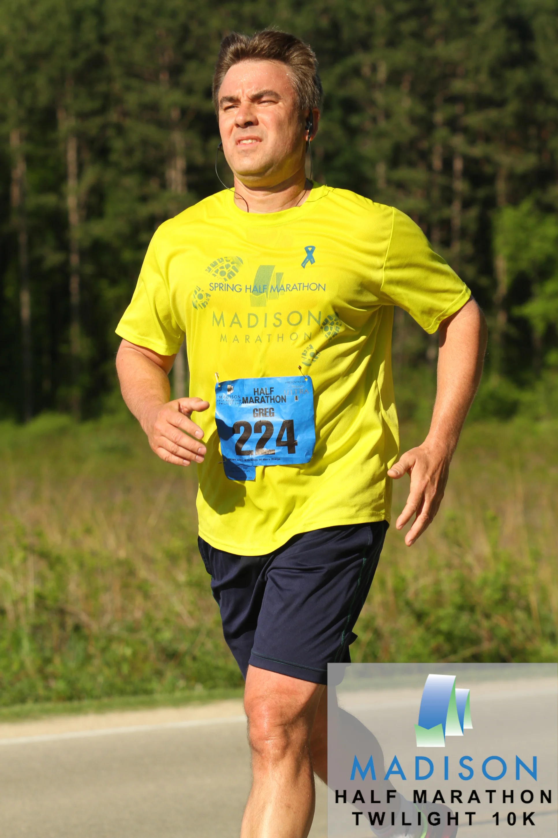 Greg B. during the Spring 2014 Madison Half-Marathon. © 2014 Focal Flame Photography
