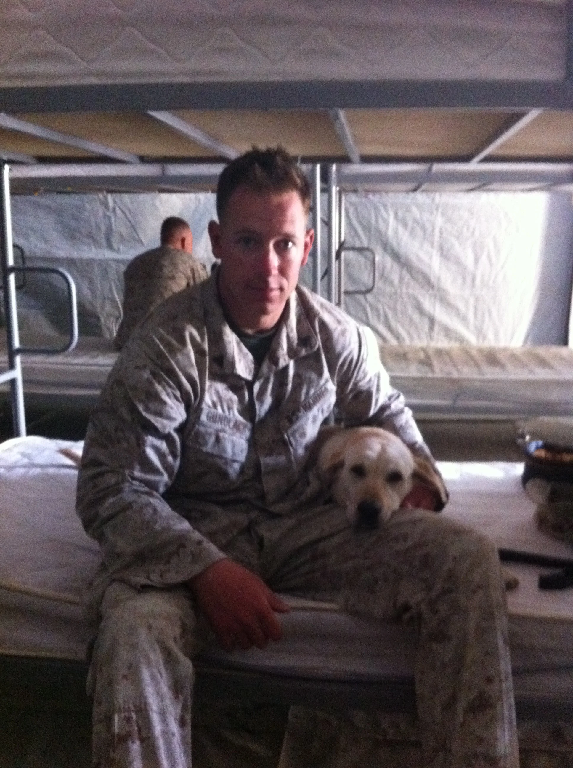 Sgt. Gundlach and Casey on duty. Photo courtesy of Ross Gundlach.