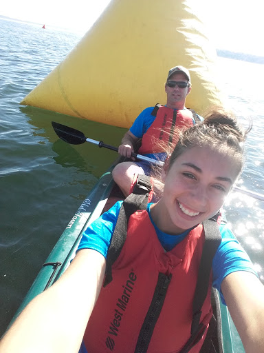 Kayak duty! Photo courtesy of Kevin Kraemer