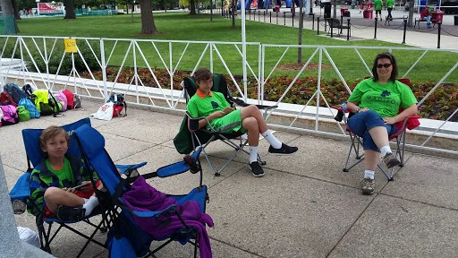 Guarding the gear. Photo courtesy of Kevin Kraemer