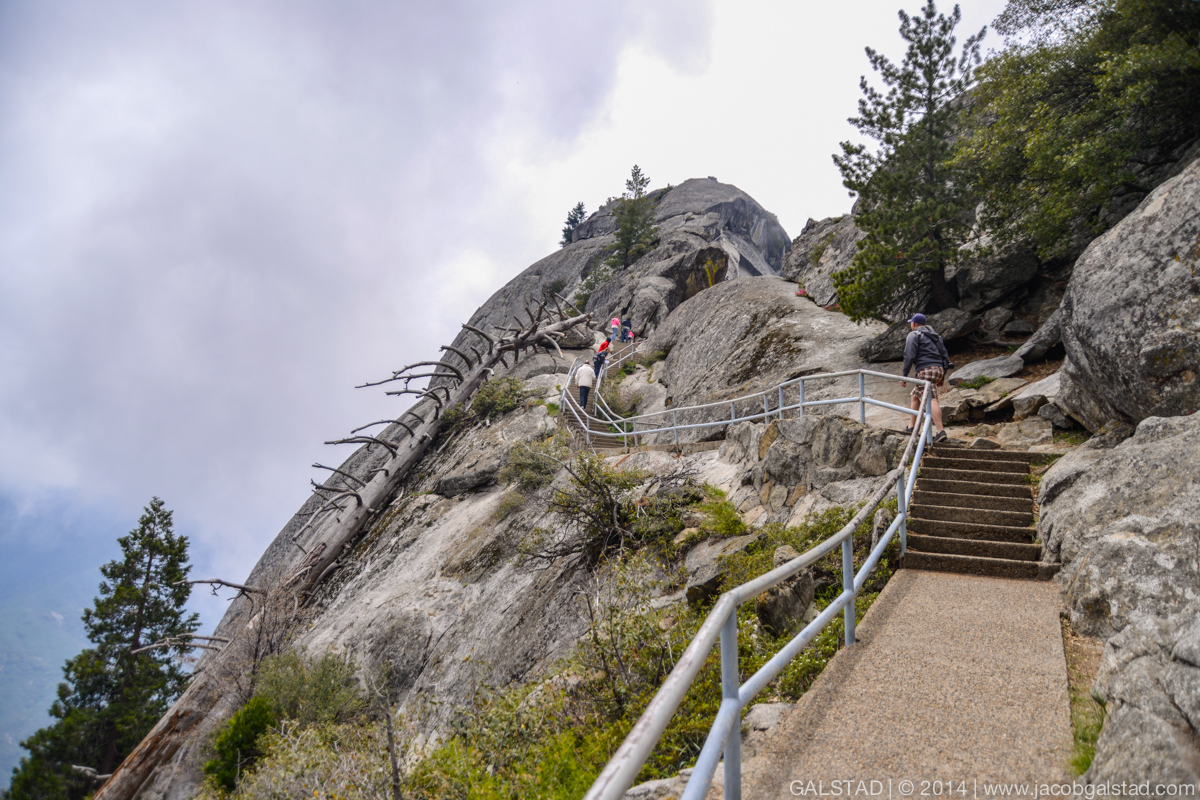 Some of the steps leading up to the summit of Moro Rock.