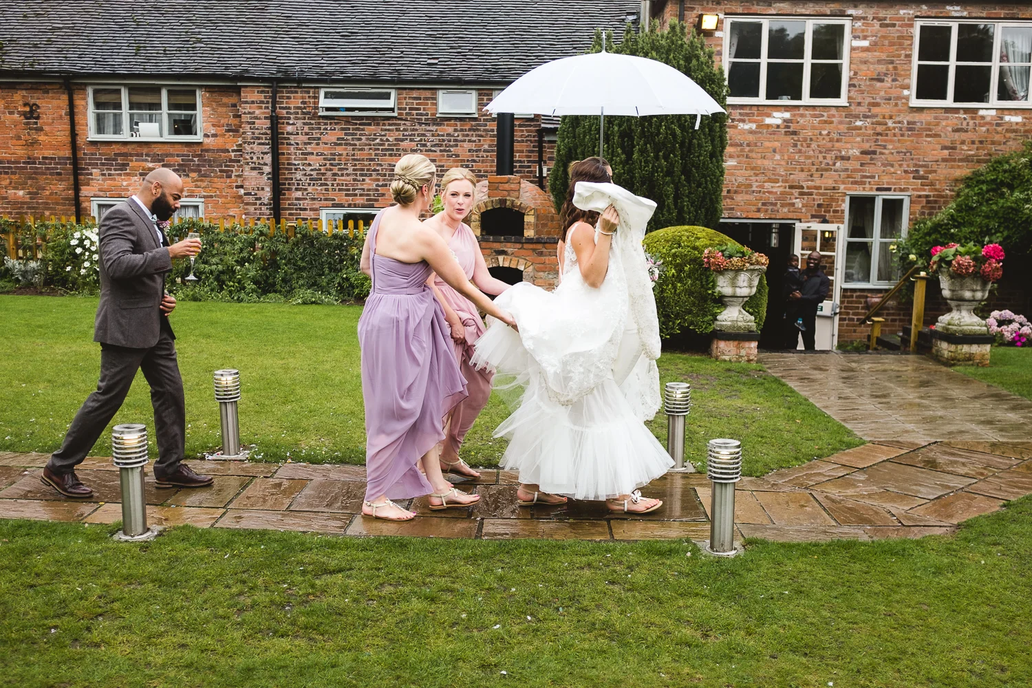 Wet Wedding Photography at Slaters Country Hotel & Inn, Staffordshire | Jenny Harper