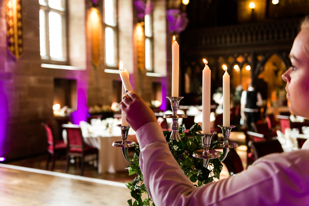 Castle Wedding at Peckforton Castle, Cheshire Owl Falconry Ian Stuart Bride Bandeoke - Jenny Harper Photography-64.jpg