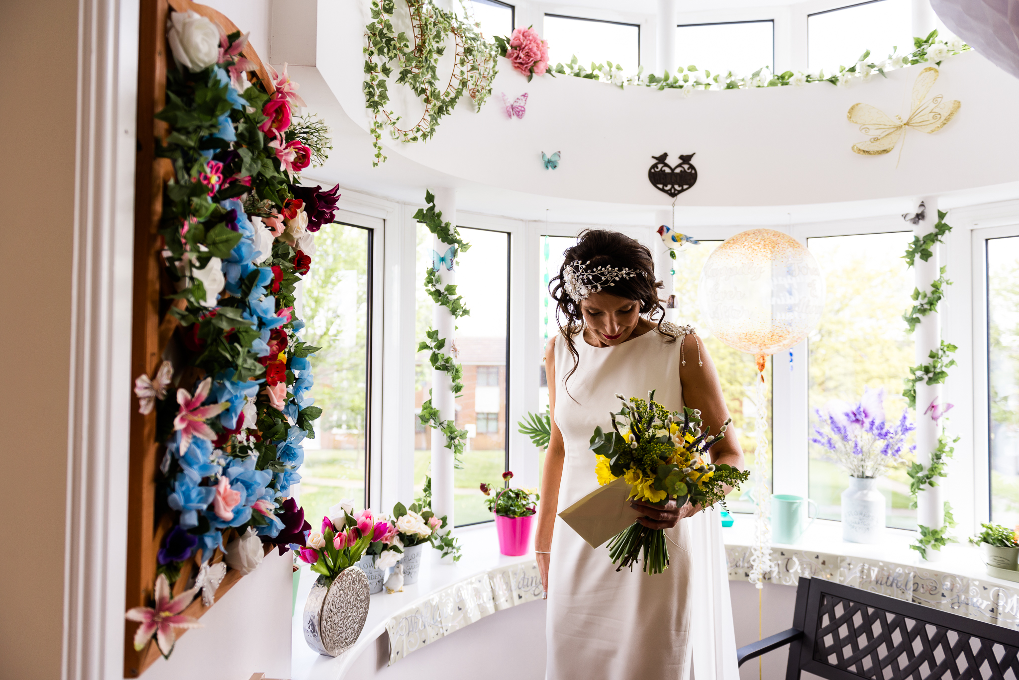 Stylish Sunny Spring Wedding at The Mill, Stone, Staffordshire Yellow Daffodills - Jenny Harper-20.jpg