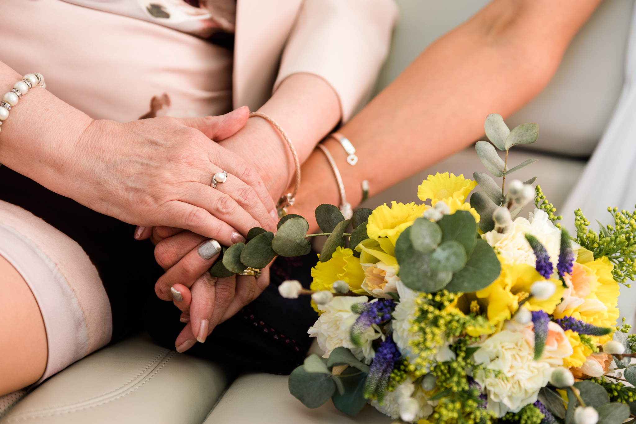 Stylish Sunny Spring Wedding at The Mill, Stone, Staffordshire Yellow Daffodills - Jenny Harper-24.jpg