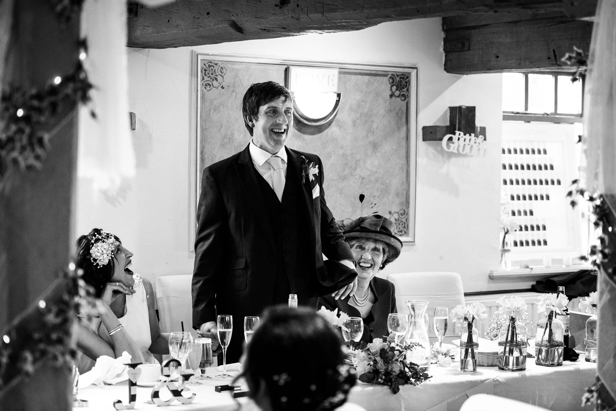 Stylish Sunny Spring Wedding at The Mill, Stone, Staffordshire Yellow Daffodills - Jenny Harper-56.jpg