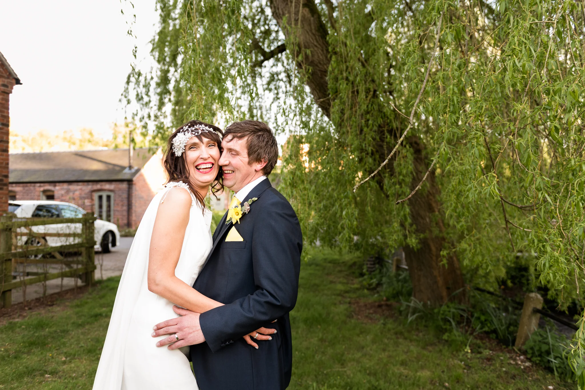 Stylish Sunny Spring Wedding at The Mill, Stone, Staffordshire Yellow Daffodills - Jenny Harper-61.jpg