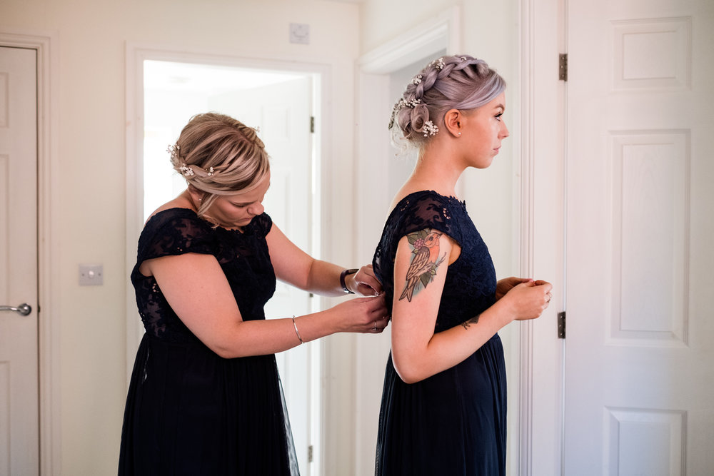 Summer Documentary Wedding Photography at Consall Hall Gardens Outdoor Ceremony Cockapoo dog - Jenny Harper-10.jpg