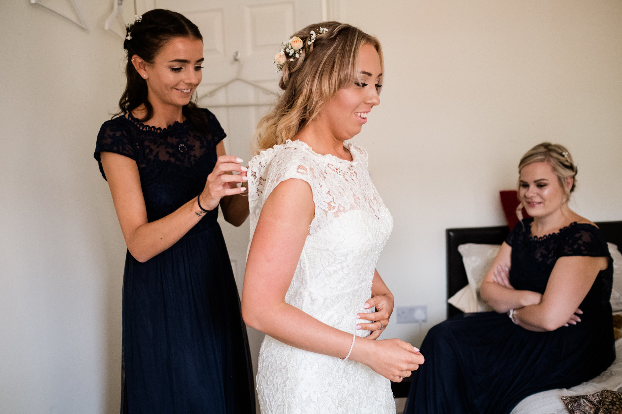 Summer Documentary Wedding Photography at Consall Hall Gardens Outdoor Ceremony Cockapoo dog - Jenny Harper-11.jpg