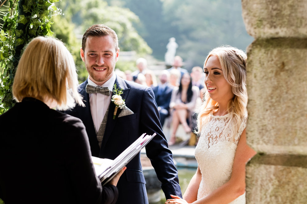 Summer Documentary Wedding Photography at Consall Hall Gardens Outdoor Ceremony Cockapoo dog - Jenny Harper-21.jpg