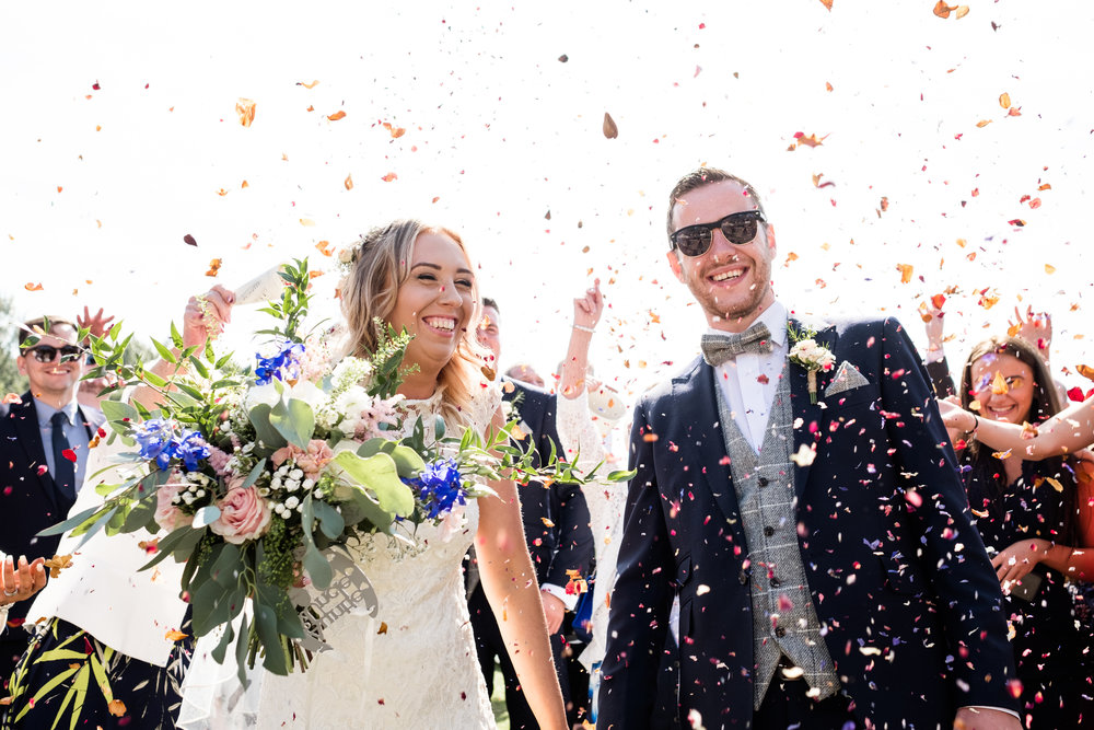 Summer Documentary Wedding Photography at Consall Hall Gardens Outdoor Ceremony Cockapoo dog - Jenny Harper-27.jpg