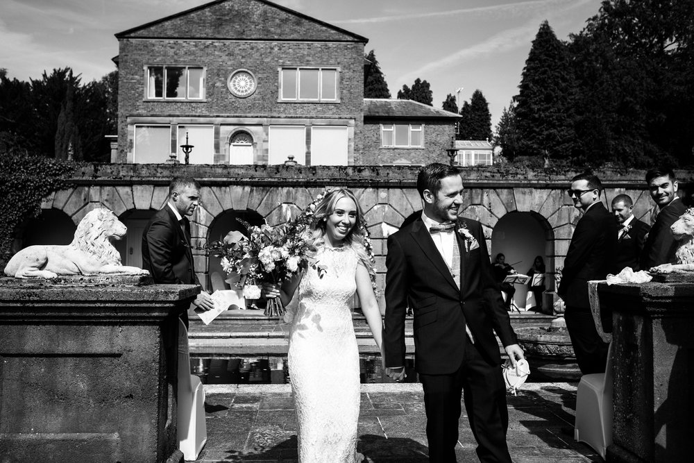 Summer Documentary Wedding Photography at Consall Hall Gardens Outdoor Ceremony Cockapoo dog - Jenny Harper-26.jpg