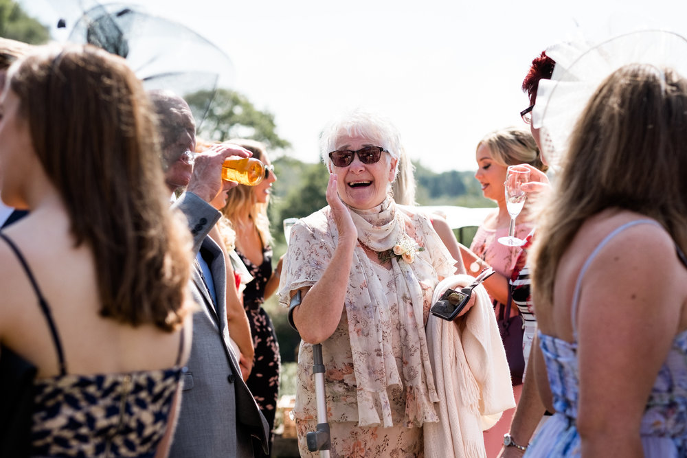 Summer Documentary Wedding Photography at Consall Hall Gardens Outdoor Ceremony Cockapoo dog - Jenny Harper-32.jpg