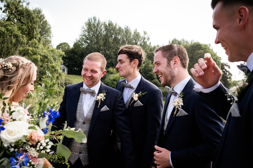 Summer Documentary Wedding Photography at Consall Hall Gardens Outdoor Ceremony Cockapoo dog - Jenny Harper-35.jpg