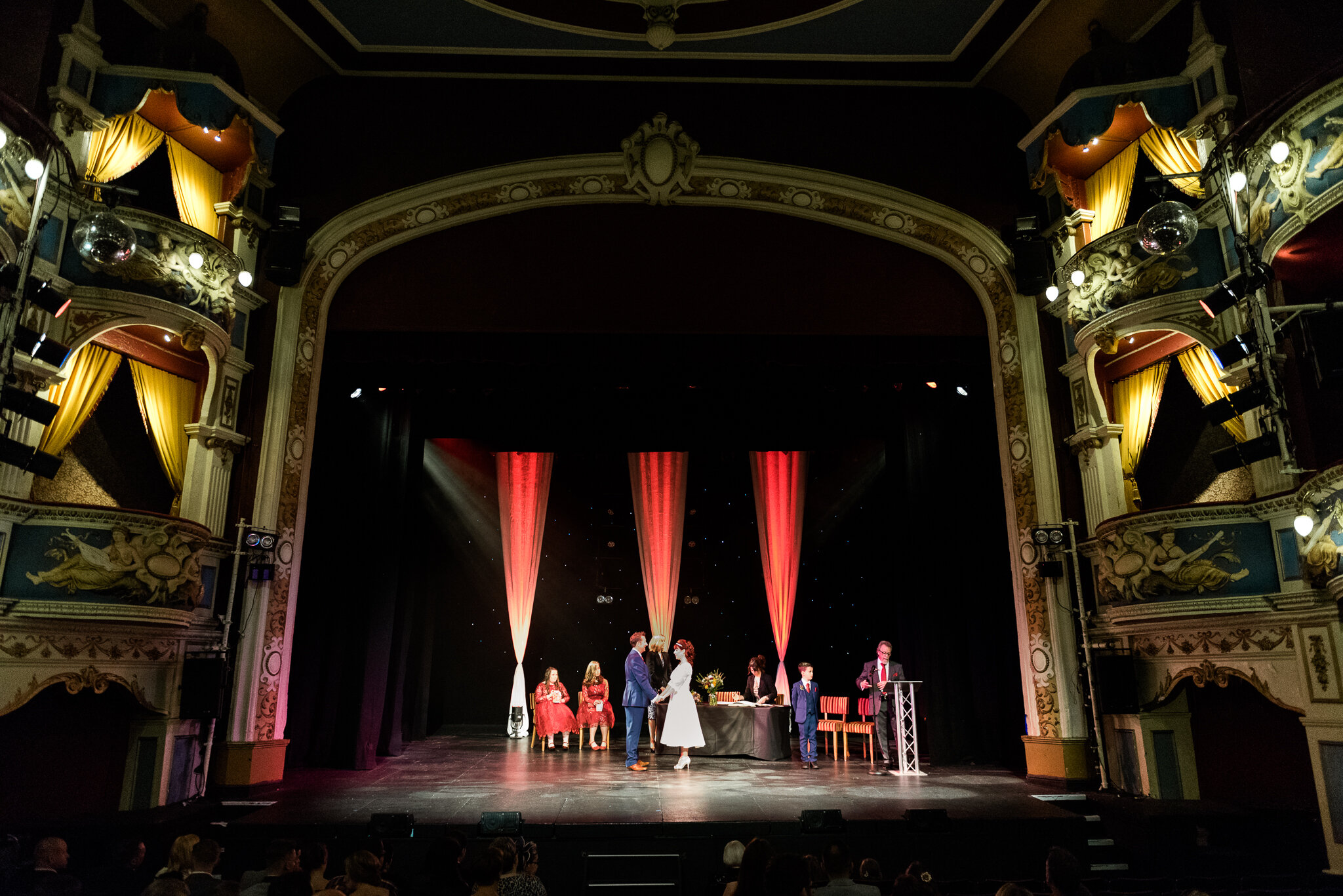 Cheshire Wedding Photography at Crewe Lyceum Theatre Stage Wedding Art Deco 20s - Jenny Harper-20.jpg