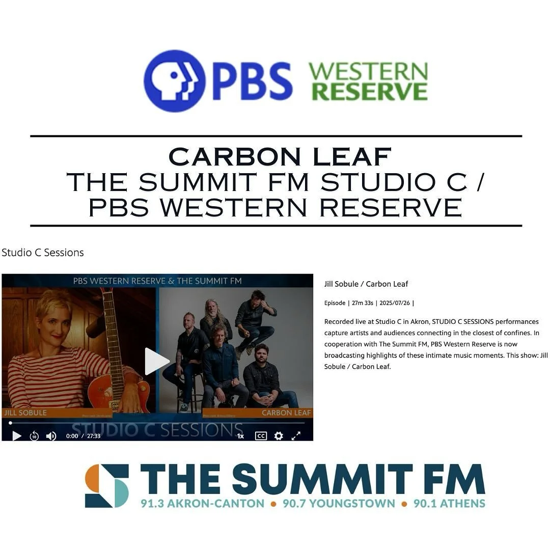 Always love an in-studio set with @carbonleaf 🙌🏻

Huge thank you to @sadbravage &amp; @thesummitfm for making this Studio C / @pbswesternreserve session come to life. 

Link in bio for the full session at PBS Western Reserve

#timeistheplayground #