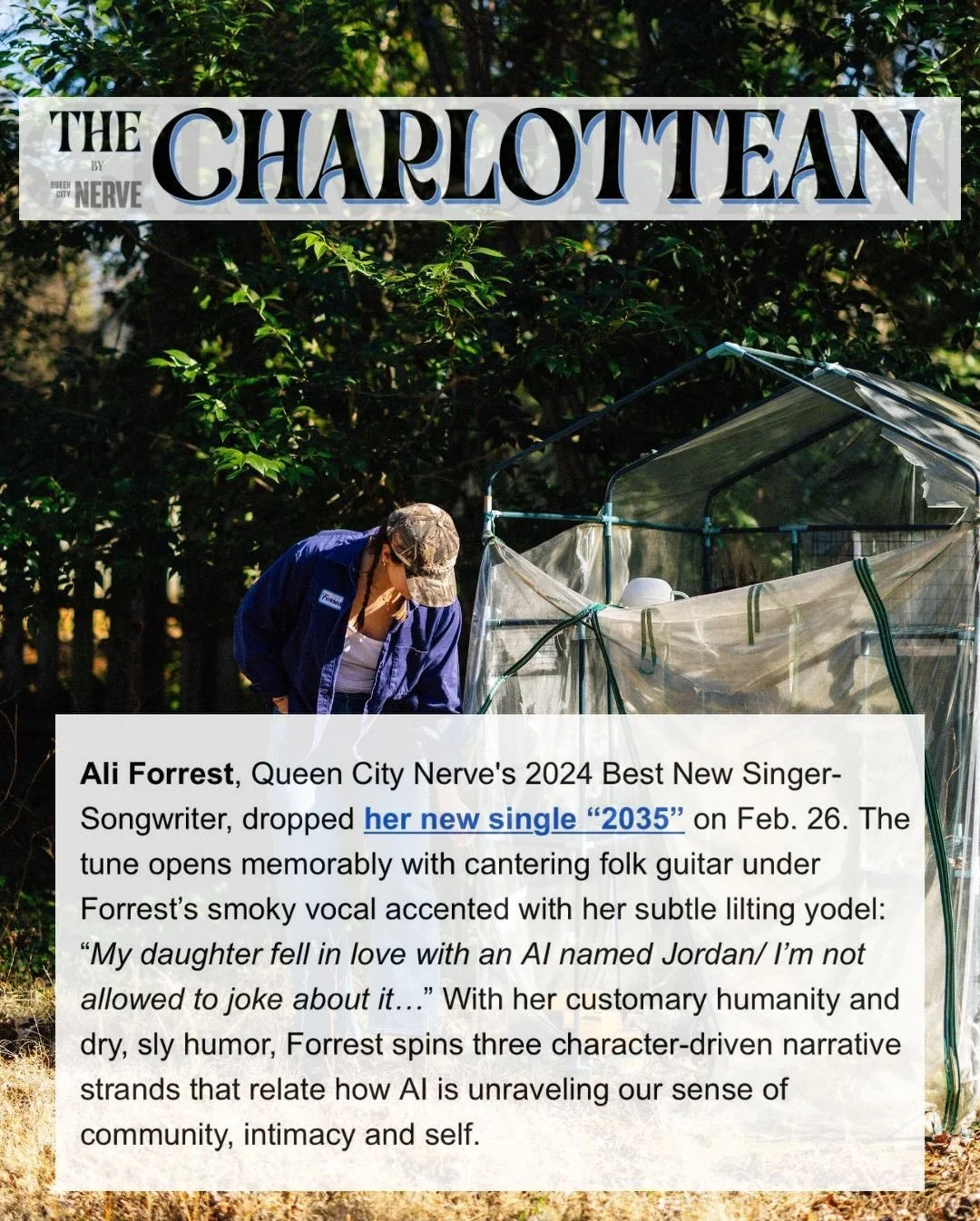 Brutal and beautiful songwriting from @alilforrest 🖤 

#ncmusic #folk #newmusic