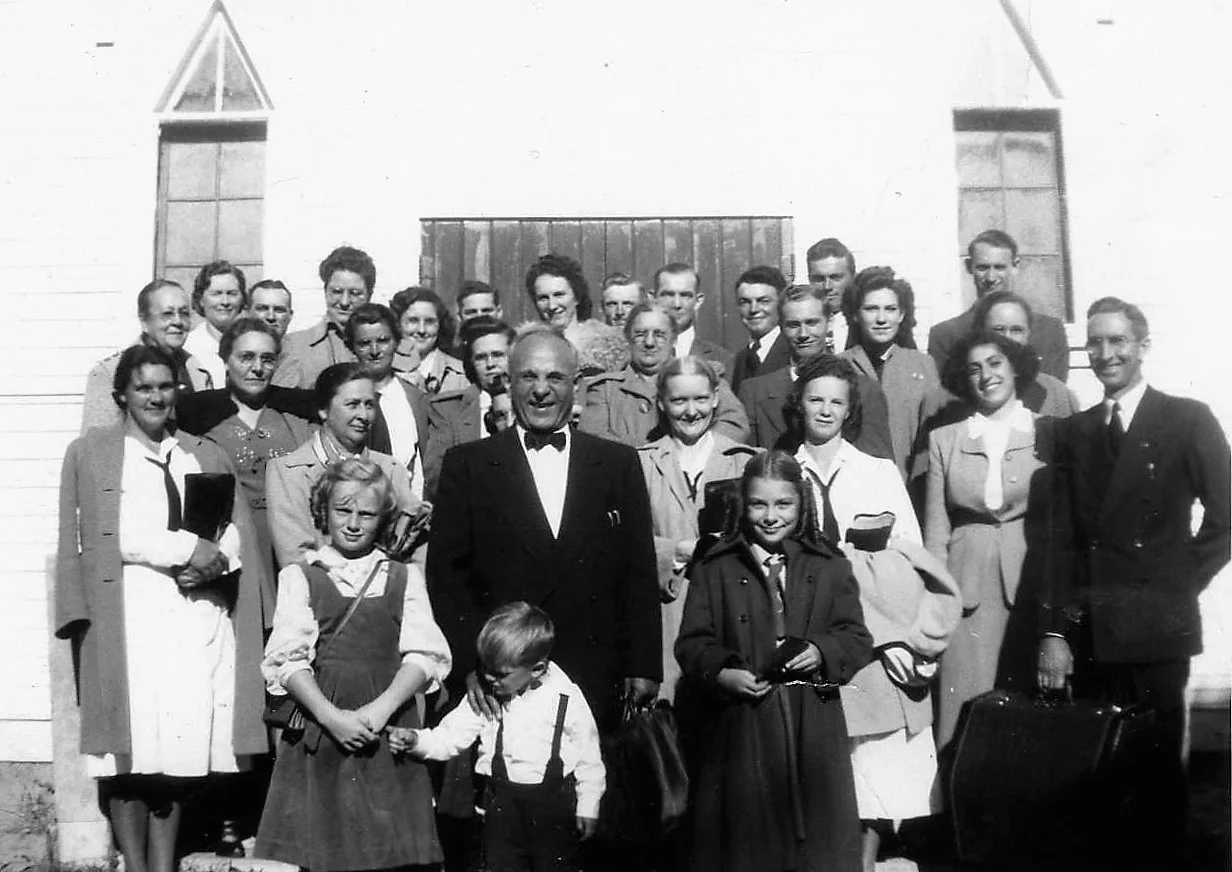 Circa 1950 Pastor BM David, BT saints.jpg