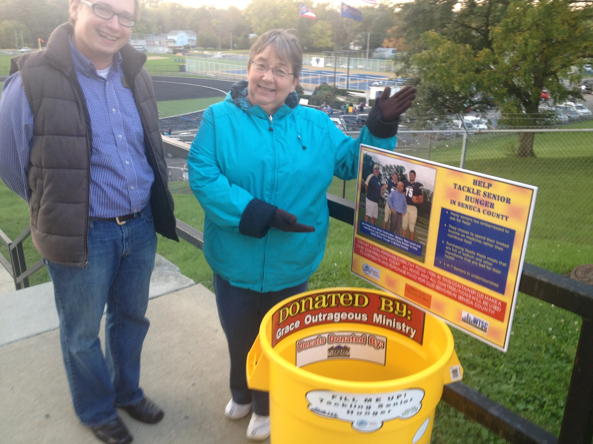 Food collection for local senior citizens.