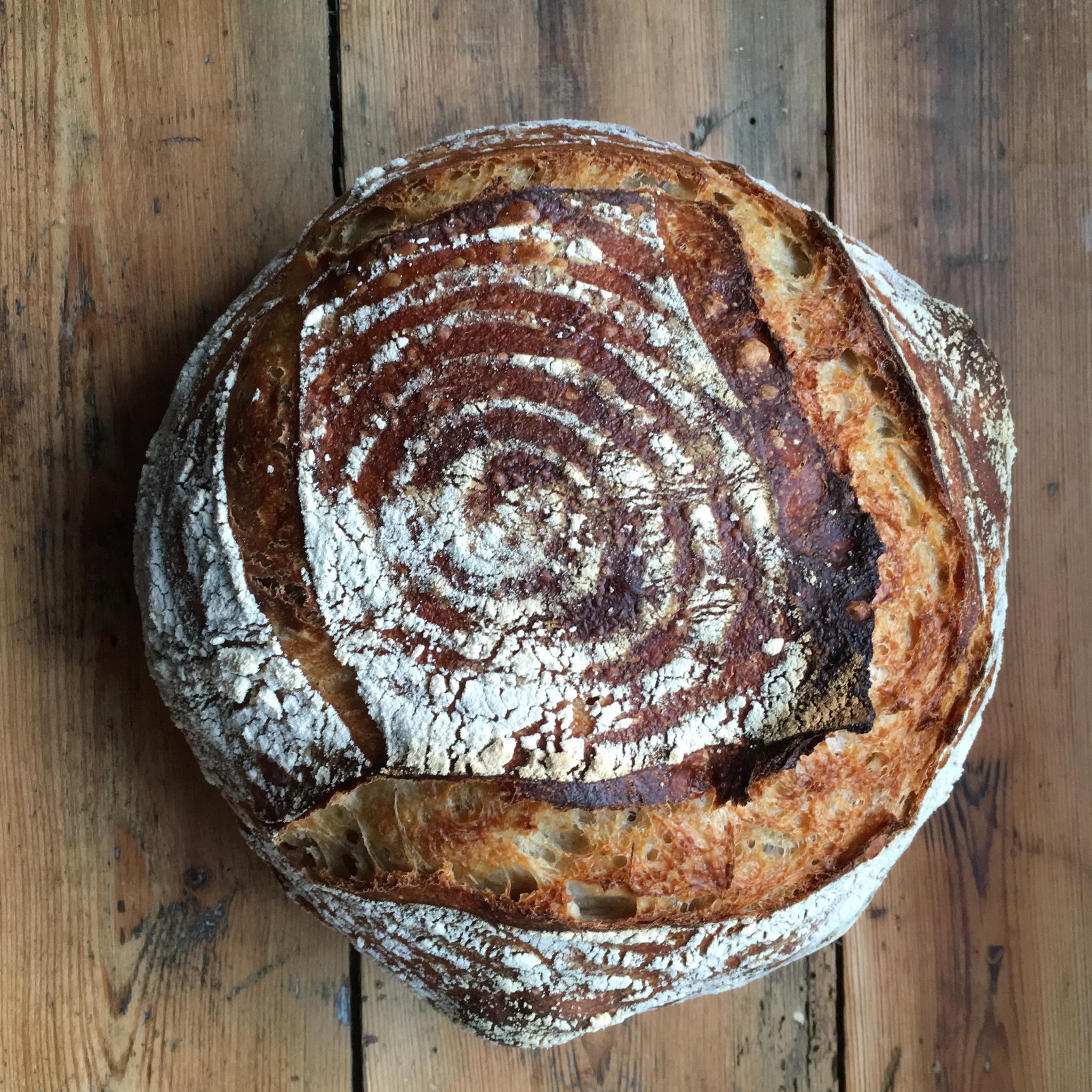 We bake our own sourdough and levain breads daily. Each loaf takes 24-36 hours to mix, ferment, shape, prove and bake. There are only four ingredients in our bread. Flour, water, salt & yeast. We think it makes the best toast imaginable. 