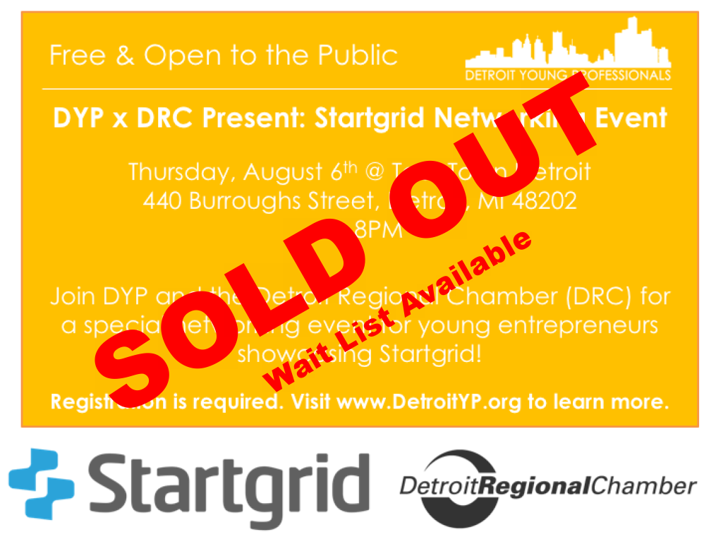 DYP x DRC Present: Startgrid Networking Event @ TechTown