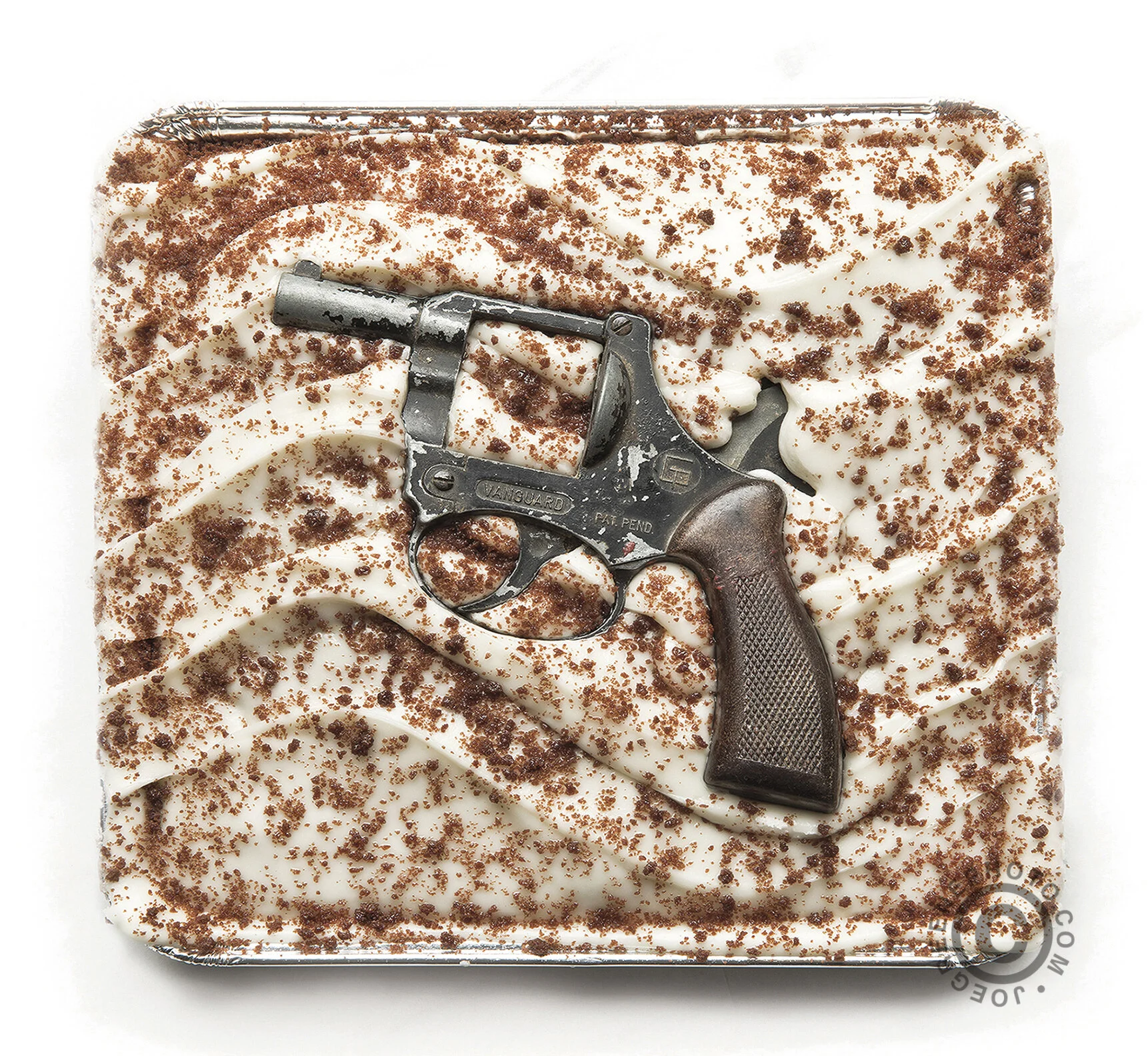 Gun in Marshmallo Cake