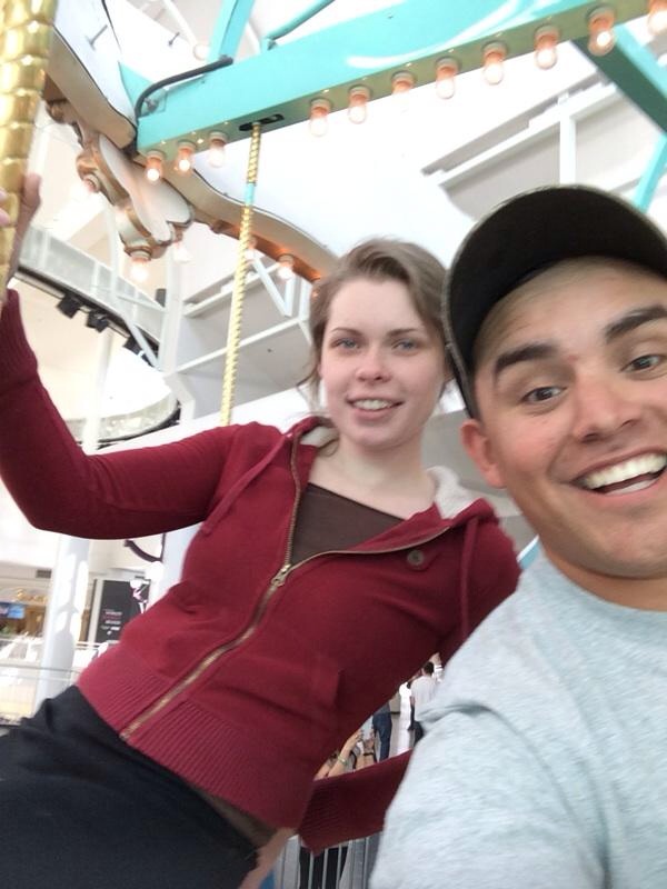 The youth stopped at the Arden Mall on their way to OnCourse. Who says we can't have fun on a carousel?