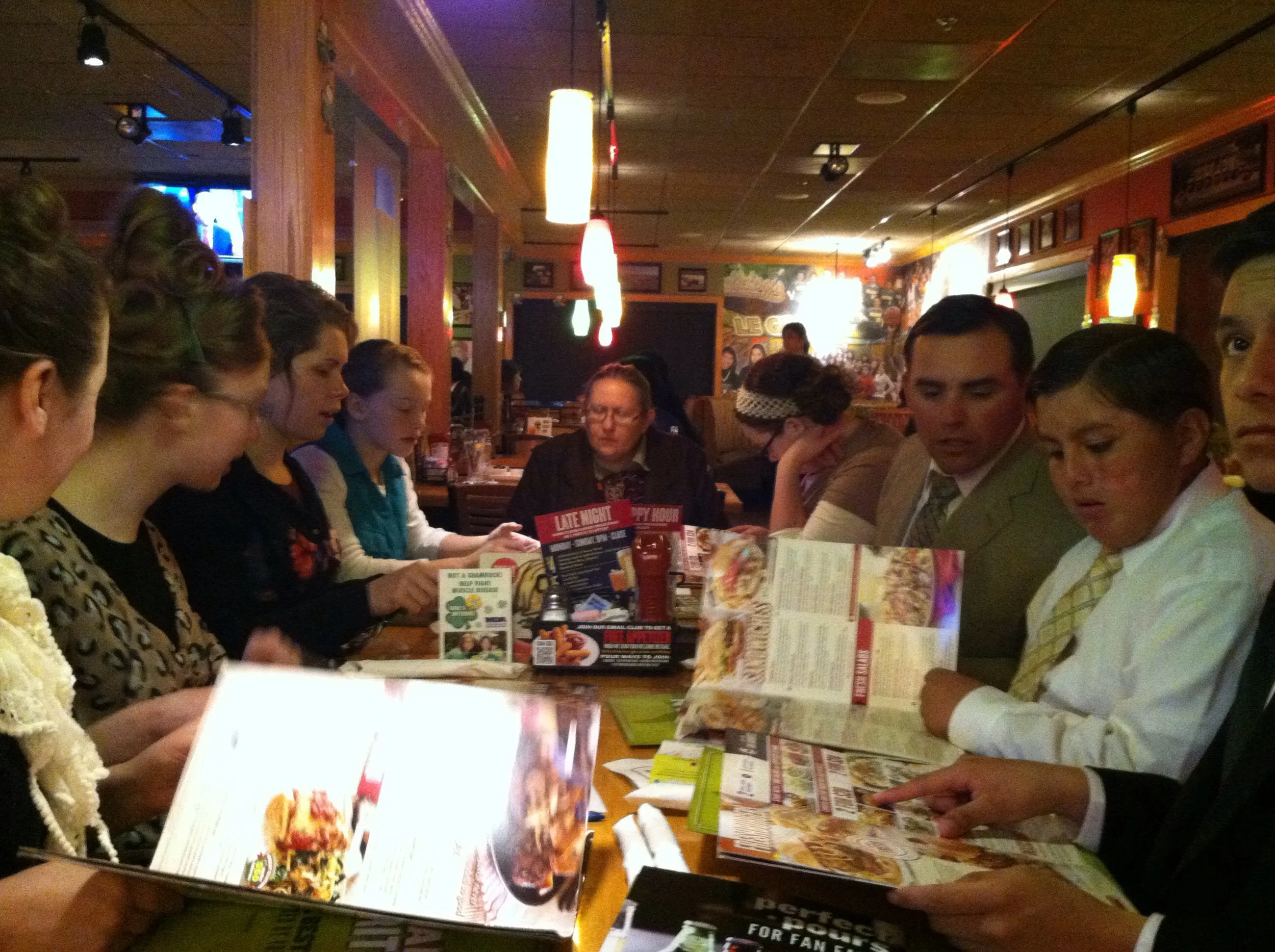 Wednesday Night dinner at Applebee's!