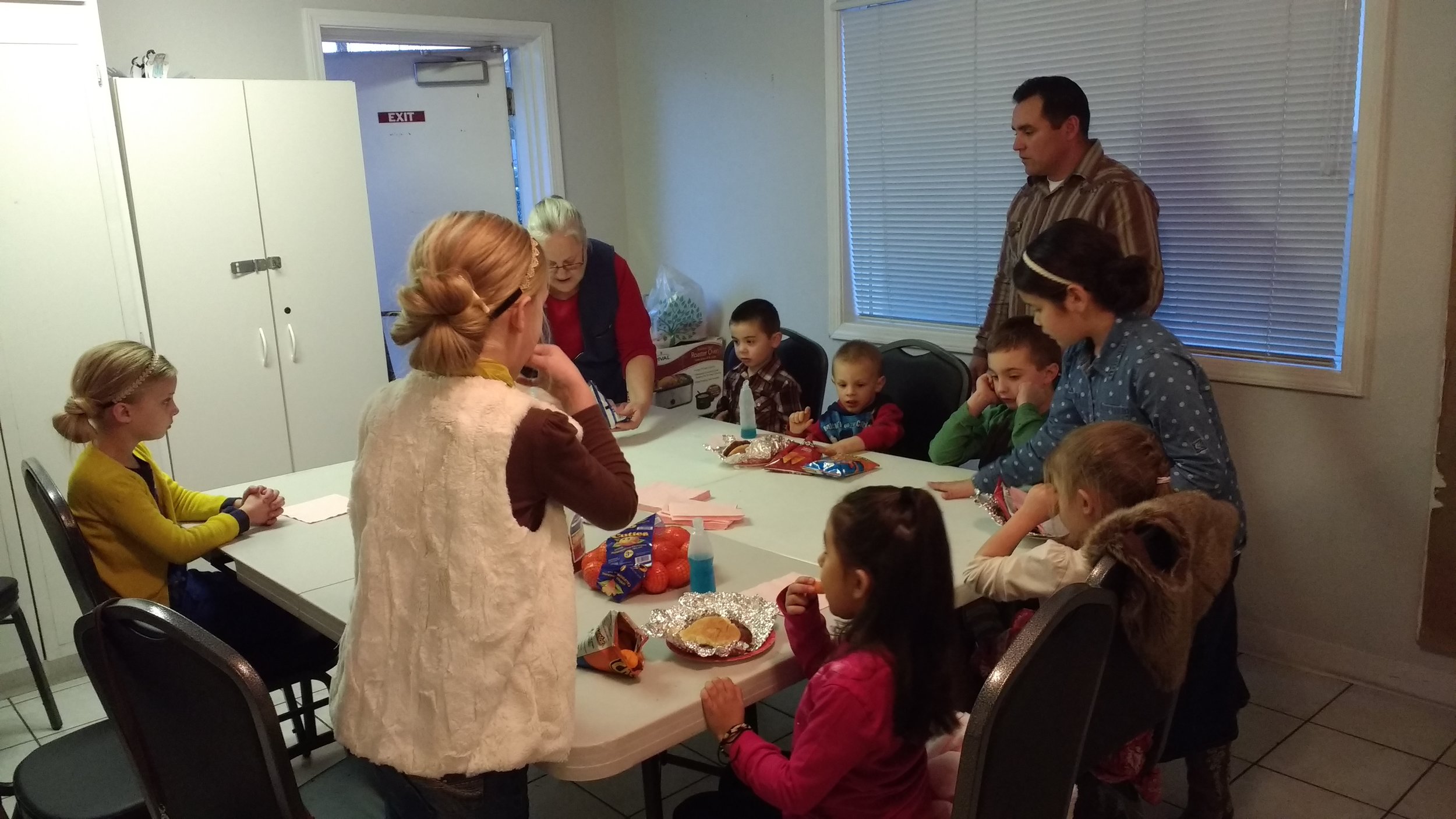 Our children at their own dining table