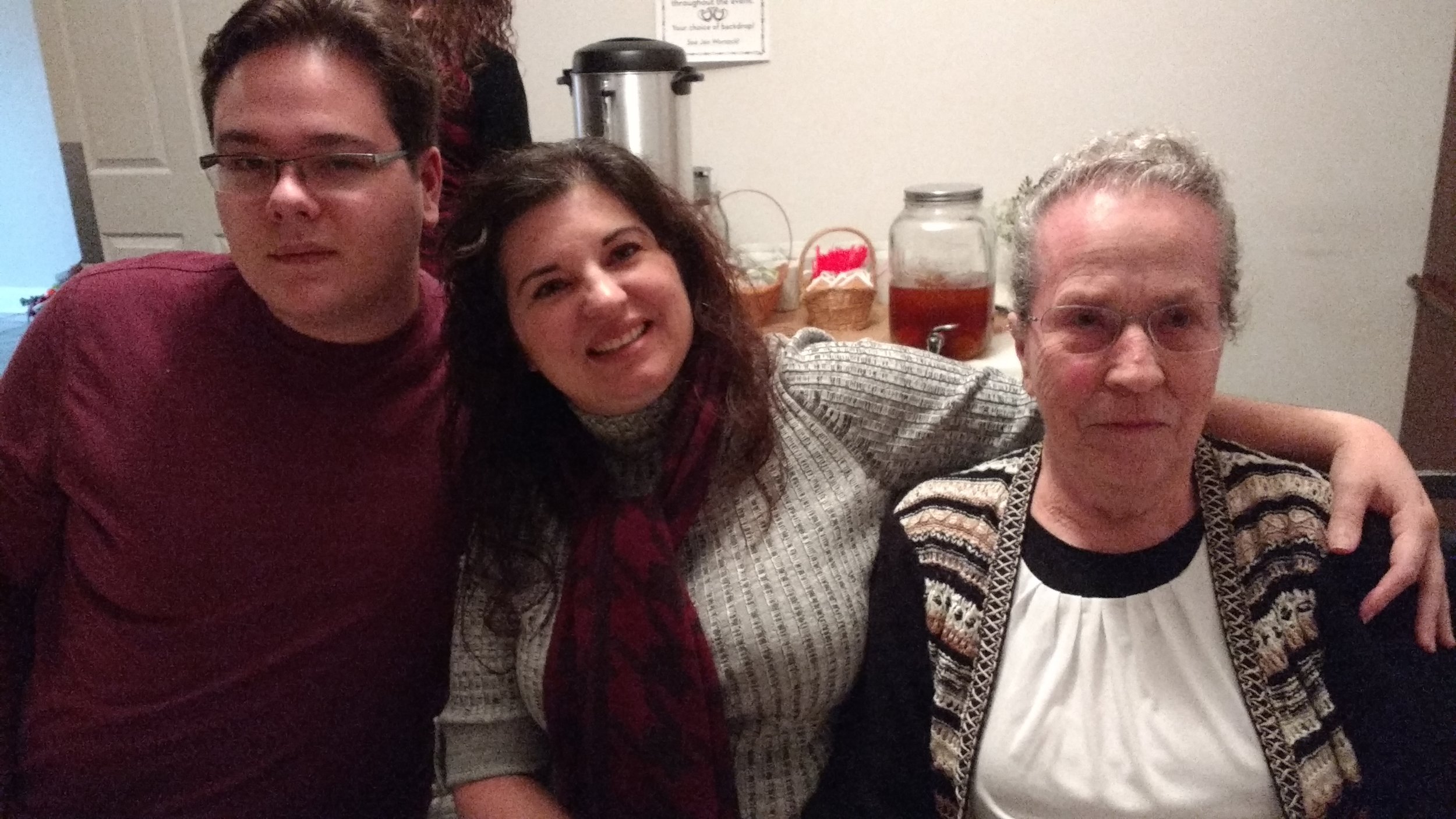 Sam, Amy and Sis. Edna