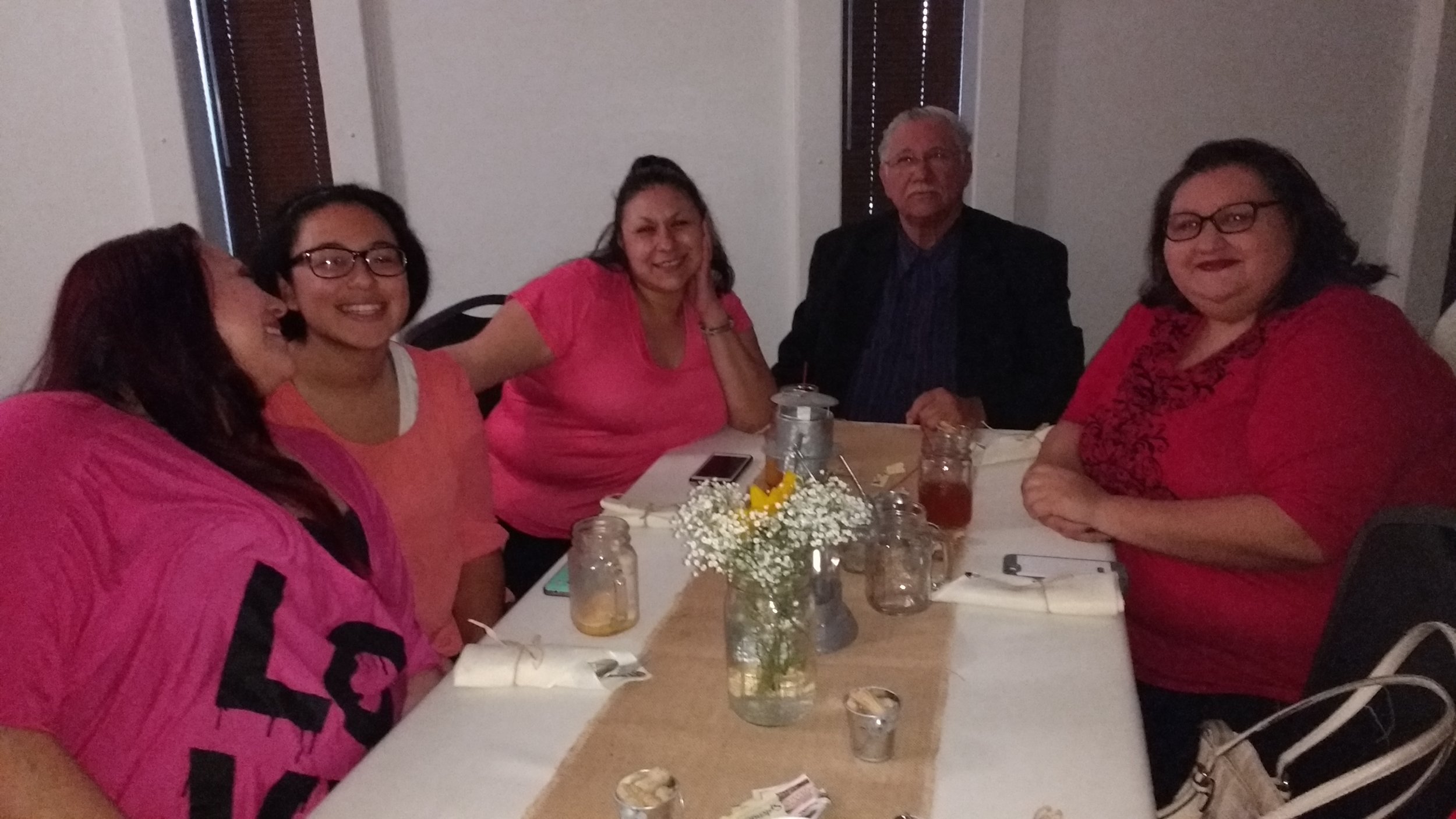 Linda, Aleena, Gabby, Carlos and Christy Blanco