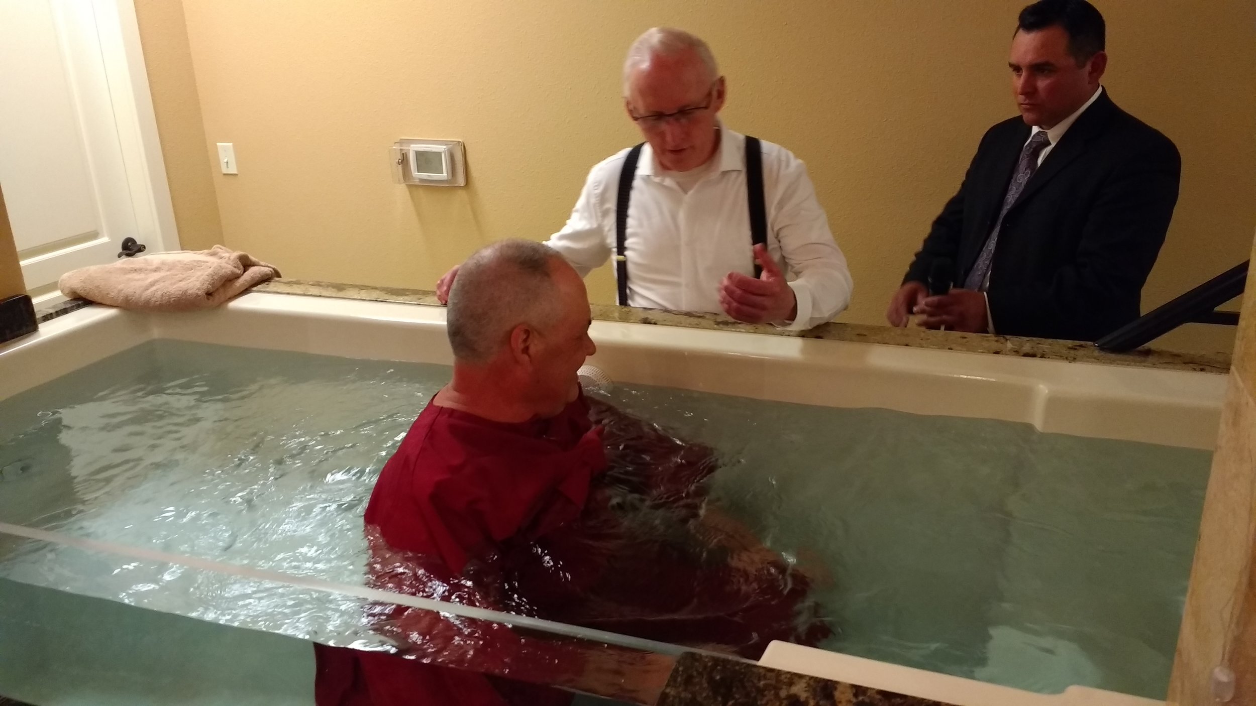 Getting ready to be baptized