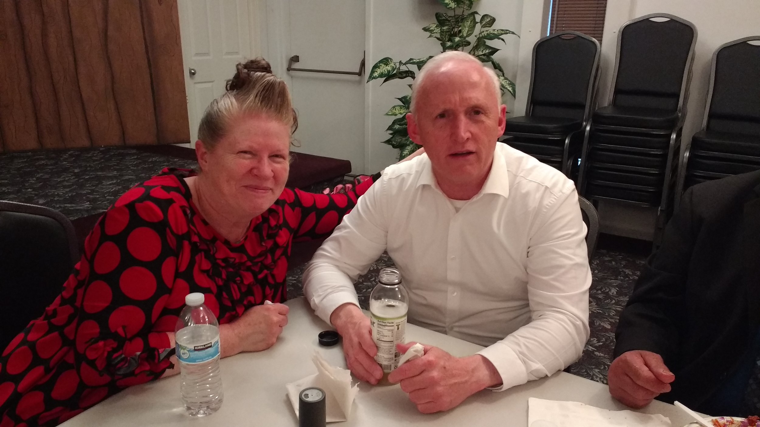 Pastor and Sis. Green - He looks really thrilled that he is getting his picture taken :)