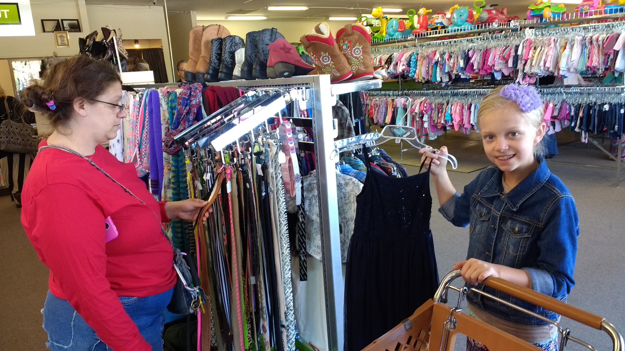 Sis. Jamie and Emily shopping at That Baby Store