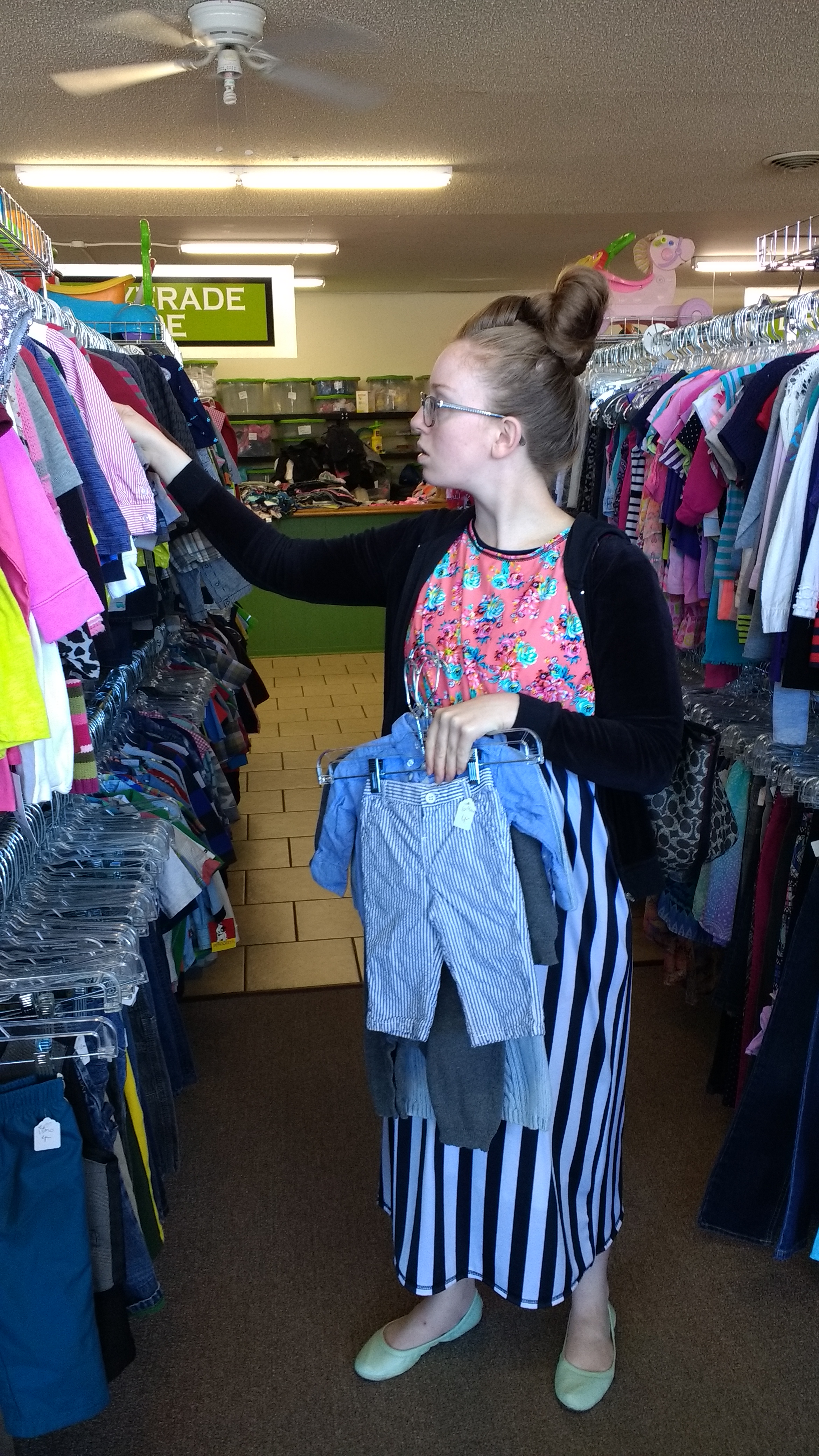 Sis. Sarah, an expecting mom, is finding wonderful finds at That Baby Store.