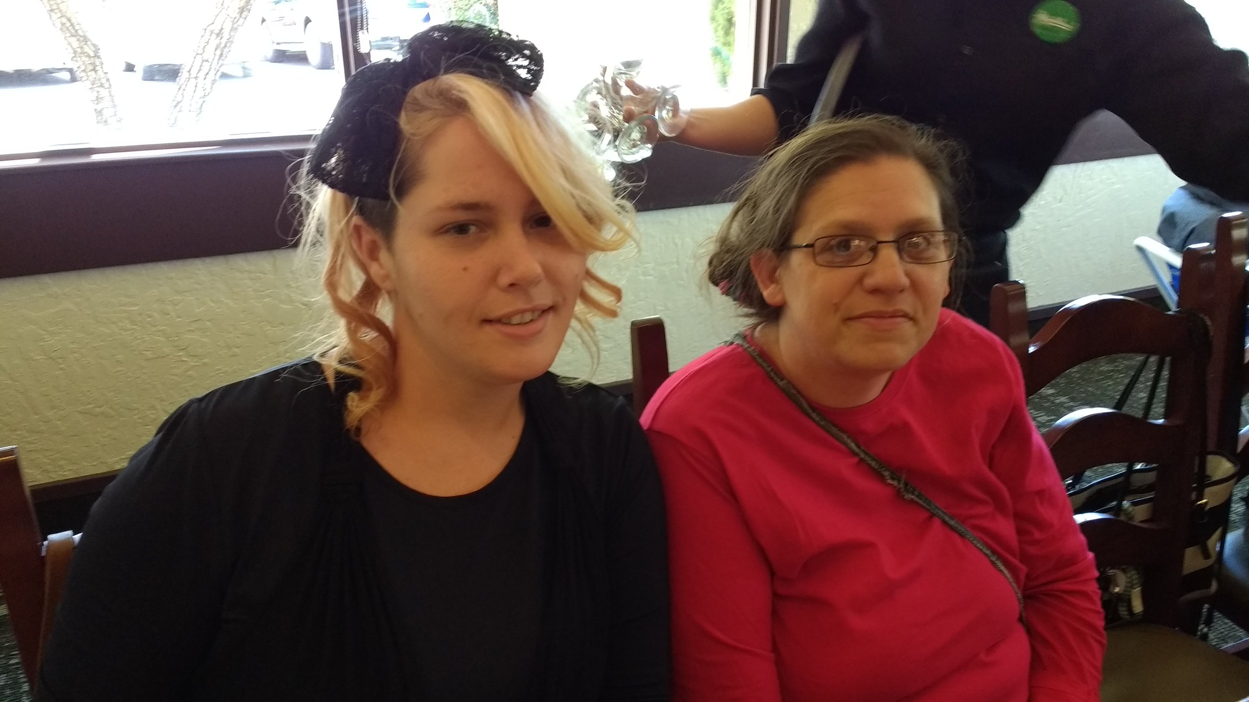 Sis. Brittany and Sis. Jamie at the Olive Garden