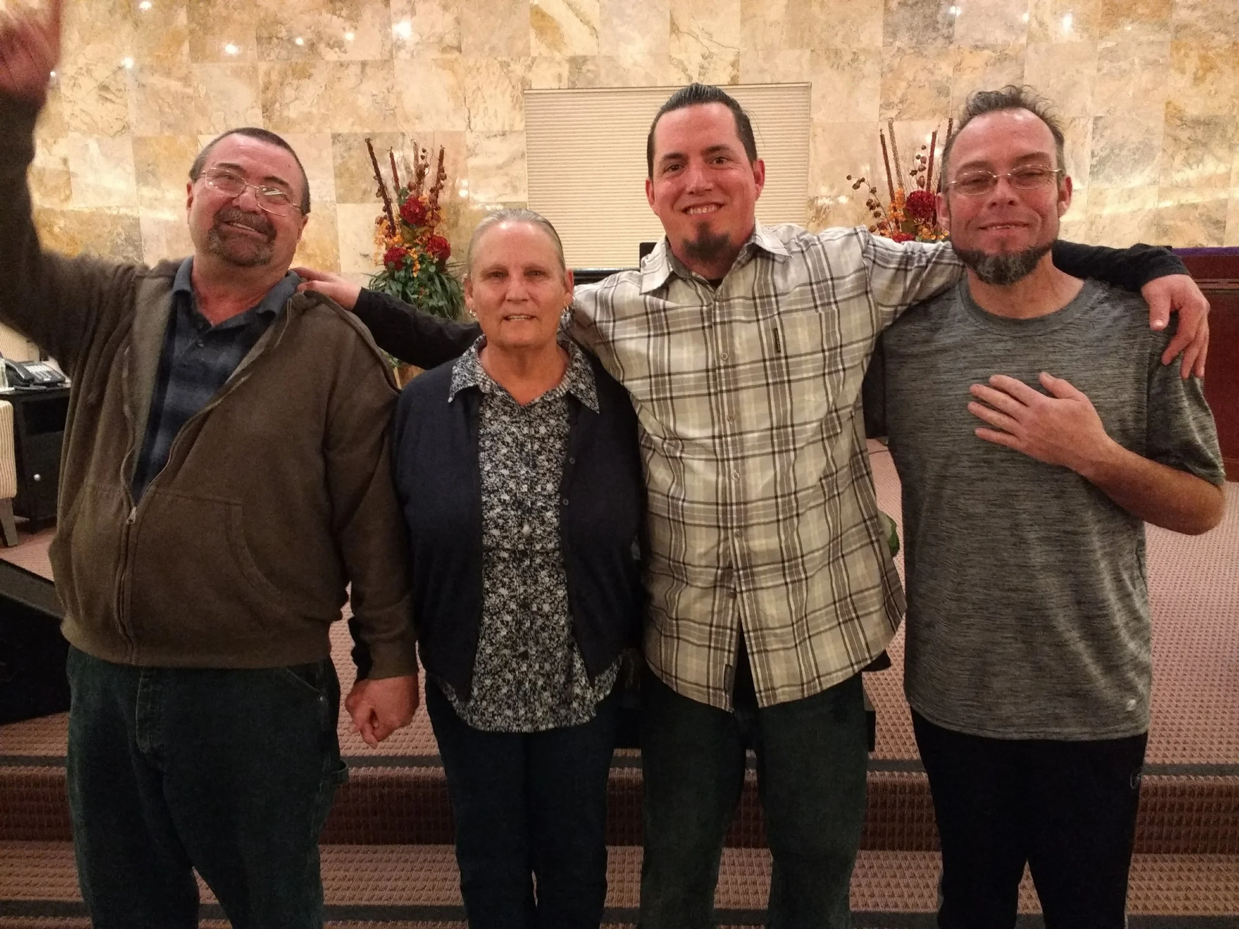 Brad and Glenda Sturgeon; Anthony Poni and Anthony Flores
